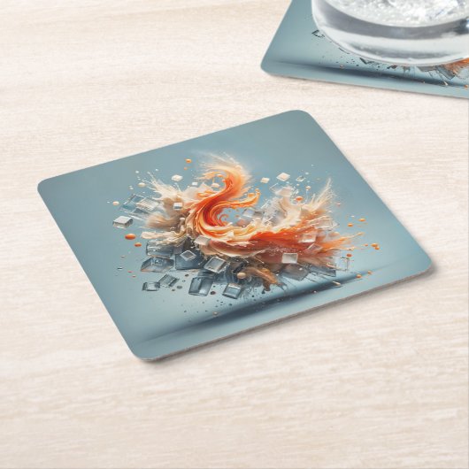 Tropischer Splash Rechteckiger Pappuntersetzer (angewinkelt)