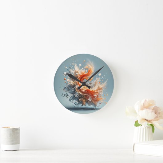 Tropischer Splash Runde Wanduhr (Zuhause)