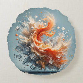 Tropischer Splash Rundes Kissen