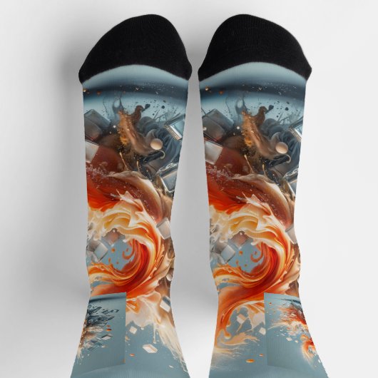 Tropischer Splash Socken (Oben)