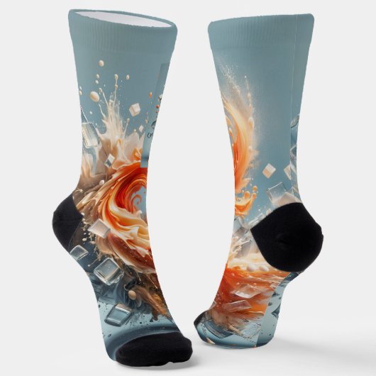 Tropischer Splash Socken (Gewinkelt)