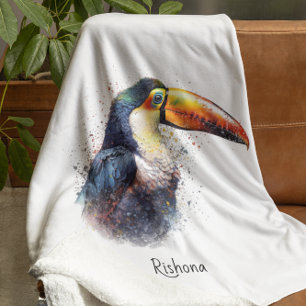 Tropischer Splendor Toucan, kundenspezifisch Fleecedecke