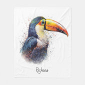 Tropischer Splendor Toucan, kundenspezifisch Fleecedecke (Vorderseite)