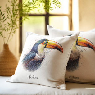 Tropischer Splendor Toucan, kundenspezifisch Kissen