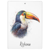 Tropischer Splendor Toucan, kundenspezifisch Klemmbrett (Rückseite)