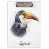 Tropischer Splendor Toucan, kundenspezifisch Klemmbrett (Vorderseite)