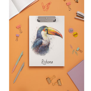 Tropischer Splendor Toucan, kundenspezifisch Klemmbrett