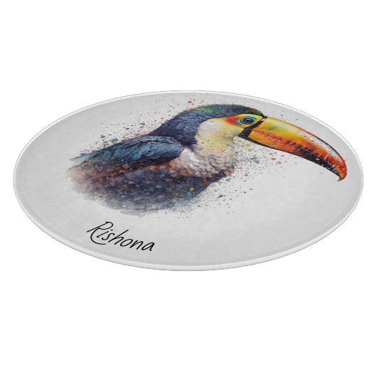 Tropischer Splendor Toucan, kundenspezifisch Schneidebrett (Ecke)