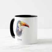 Tropischer Splendor Toucan, kundenspezifisch Tasse (Vorderseite Links)