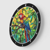 Tropischer Splendor" - verkleidete Glasmakrele Große Wanduhr (Winkel)