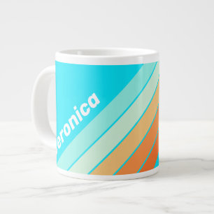 Tropischer Spritzer gestreift mit Namen Jumbo-Tasse