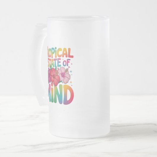 Tropischer Staat von Mind Summer Beach Graphic Mattglas Bierglas (Vorderseite Links)