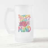 Tropischer Staat von Mind Summer Beach Graphic Mattglas Bierglas (Links)