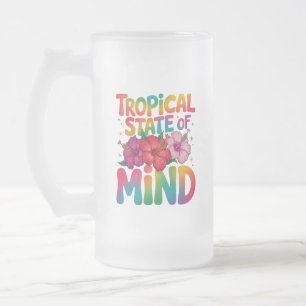 Tropischer Staat von Mind Summer Beach Graphic Mattglas Bierglas