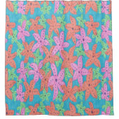 Tropischer Starfish-Duschvorhang Duschvorhang (Vorderseite)