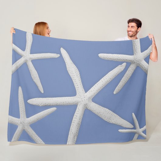 Tropischer Starfish-Seeleben-Seeblau-Strand Fleecedecke (Beispiel)