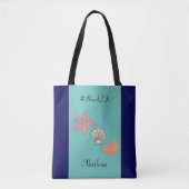 Tropischer Starfish und Seashells Ocean Beach Life Tasche (Vorderseite)