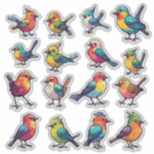 Tropischer Stil Bunter Vogel Sticker Set 🐦 (Vorderseite)