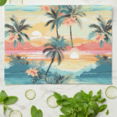 Tropischer Strand #5 Geschirrtuch (Gefaltet)