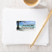 Tropischer Strand Adressaufkleber (Insitu)