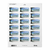 Tropischer Strand Adressaufkleber (Vorne)