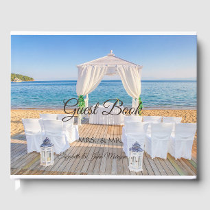 Tropischer Strand Arbor Hochzeit Gästebuch
