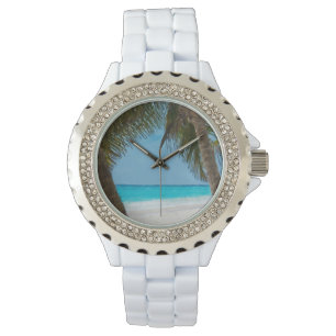 Tropischer Strand Armbanduhr