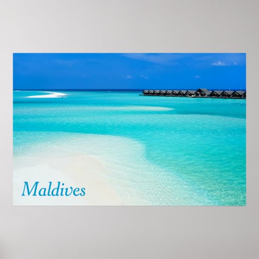 Tropischer Strand auf den Malediven Poster (Vorne)