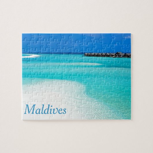 Tropischer Strand auf den Malediven Puzzle (Horizontal)
