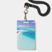 Tropischer Strand Ausweis (Vorderseite mit Lanyard)