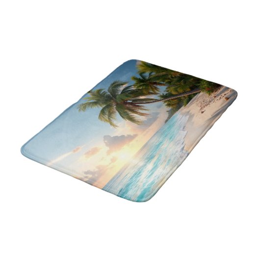 tropischer Strand Badematte (Schrägansicht)