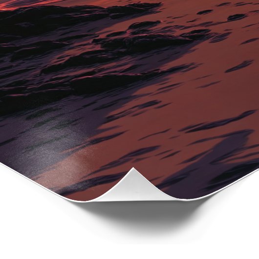 Tropischer Strand bei Sunset Poster (Ecke)