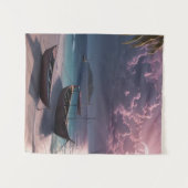 Tropischer Strand bei Sunset Wandteppich (Vorderseite (Horizontal))