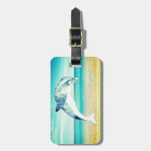 Tropischer Strand, Blauer Himmel, Ozean Sand, Dolp Gepäckanhänger (Vorderseite vertikal)