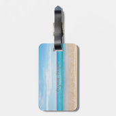 Tropischer Strand, Blauer Himmel, Ozean Sand, Star Gepäckanhänger (Rückseite vertikal)