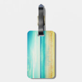 Tropischer Strand, Blauer Himmel, Ozean Sand, Star Gepäckanhänger (Rückseite vertikal)