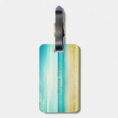 Tropischer Strand, Blauer Himmel, Ozean Sand, Star Gepäckanhänger (Rückseite vertikal)