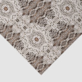 Tropischer Strand Boho chic Stamm Makrame Crochet Seidenpapier (Ausschnitt)