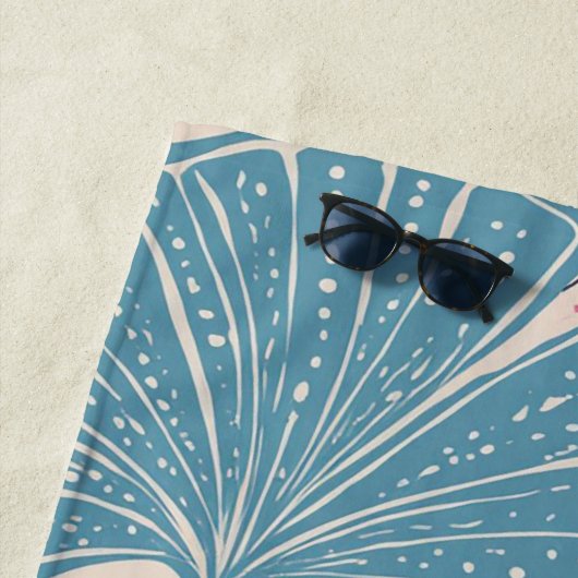 Tropischer Strand Boho Fächerpalme Strandtuch (Beispiel)