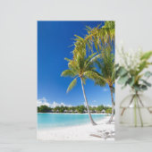 Tropischer Strand Briefpapier (Stehend Vorderseite)