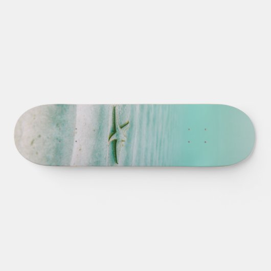 Tropischer Strand Coole Mauer Skateboard (Horizontal)