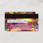 Tropischer Strand | Debt-Card-Stil Visitenkarte (Rückseite)