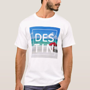 Tropischer Strand Destin Florida Moderne Typografi T-Shirt