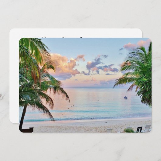 Tropischer Strand Einladung (Vorne/Hinten)