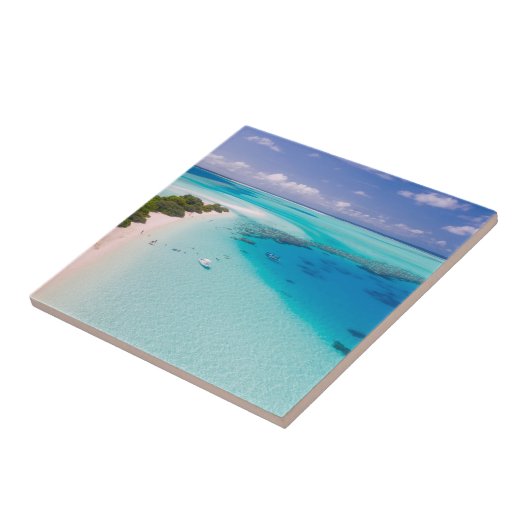 Tropischer Strand Fliese (Seite)