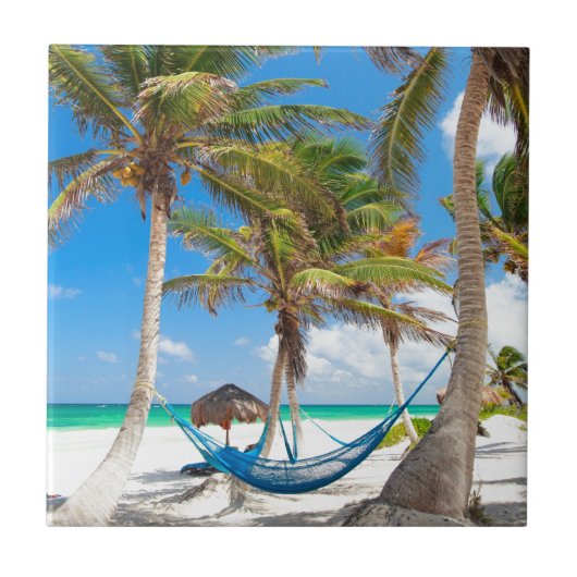 Tropischer Strand Fliese (Vorderseite)