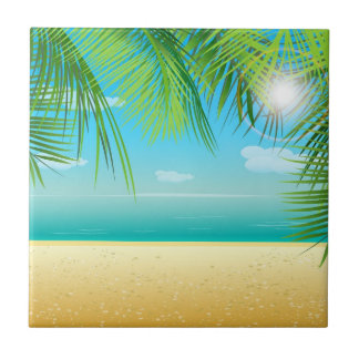 Tropischer Strand Fliese
