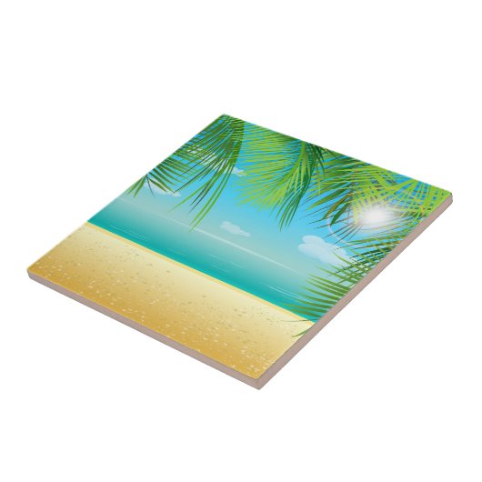 Tropischer Strand Fliese (Seite)