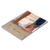 Tropischer Strand, Foots, Wellen - Personalisiert Notizblock (Linke Seite)