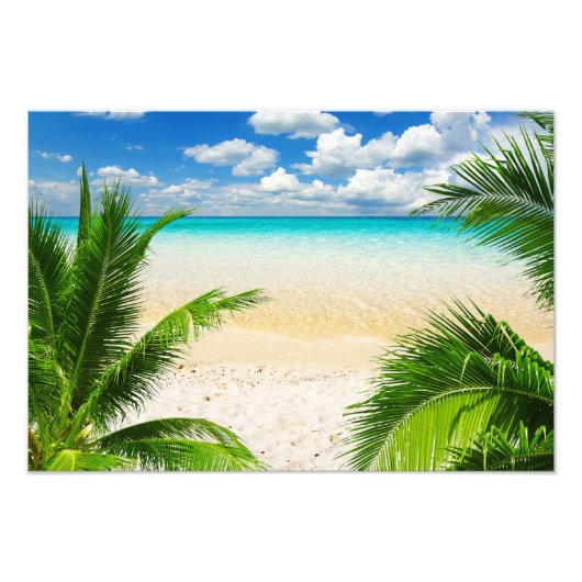 Tropischer Strand-Fotoabzug Fotodruck (Vorne)
